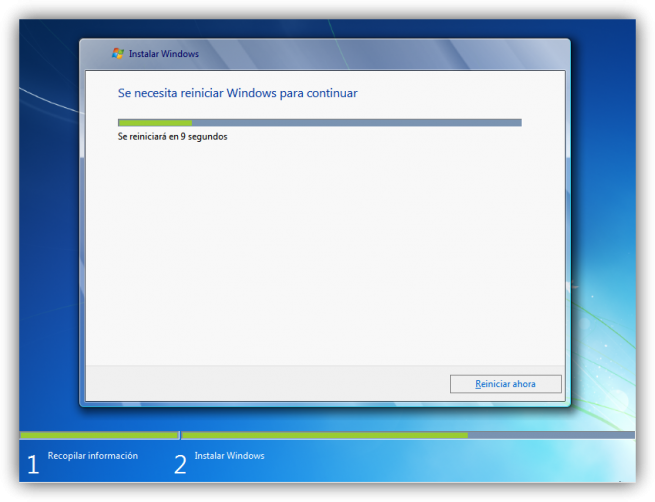 Paso 10 Inicio de la Instalación de Windows 7 (2)