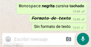Cómo poner Negritas, Cursiva, Tachado y Subrayado en WhatsApp
